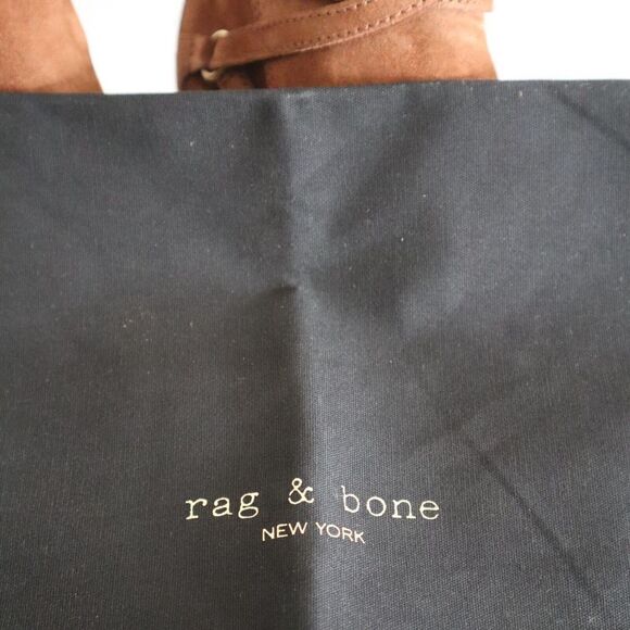 Rag & Bone Women's Sz 7 Hazel Brown Suede Leather Buckle Ankle Booties - Picture 4 of 12